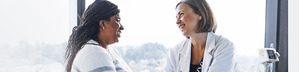 A doctor and patient conversing