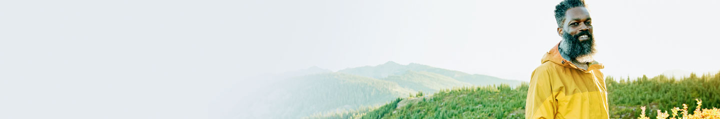 A male patient outdoors